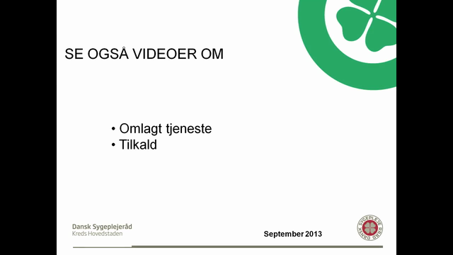Forskellen på omlagt tjeneste og tilkald
